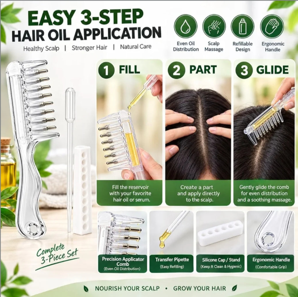 Applicator Massage Hair Comb for Scalp Massage