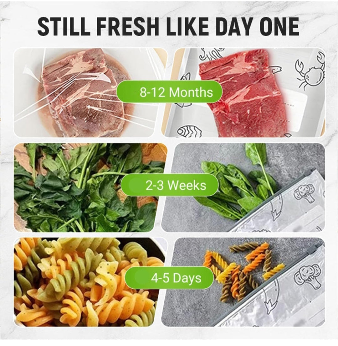 🥗 Reusable Food Storage Bags – Freshness Made Simple(Pack of 10)