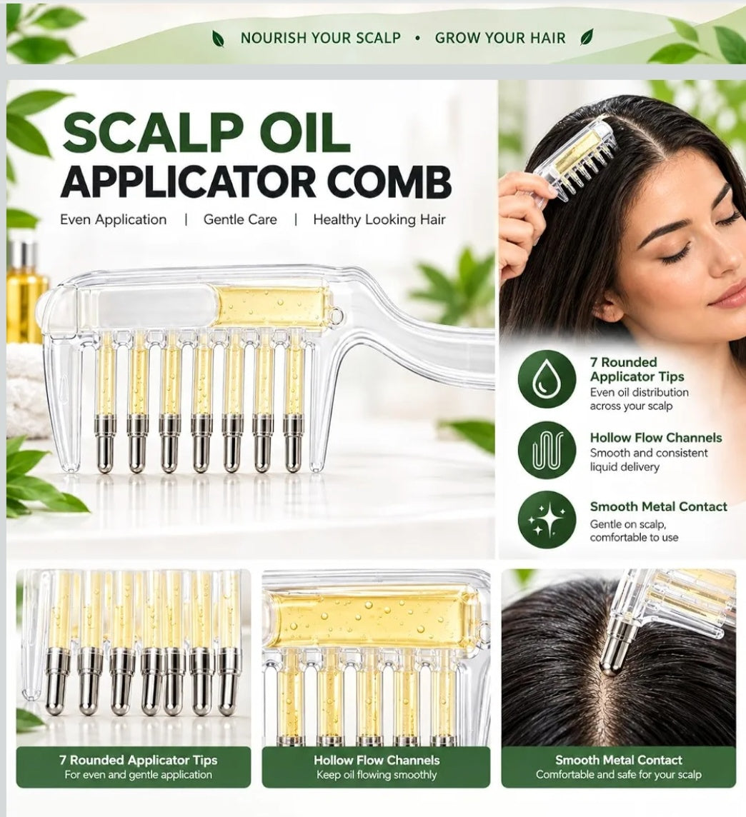 Applicator Massage Hair Comb for Scalp Massage