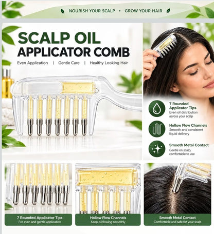 Applicator Massage Hair Comb for Scalp Massage